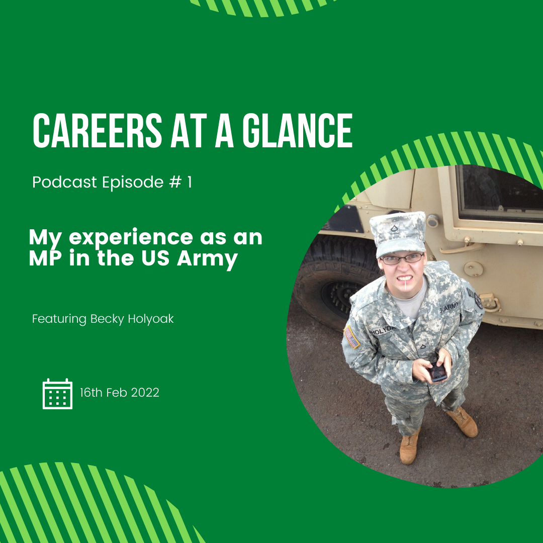Careers At A Glance Podcast #1 – My Experience As An MP In The US Army