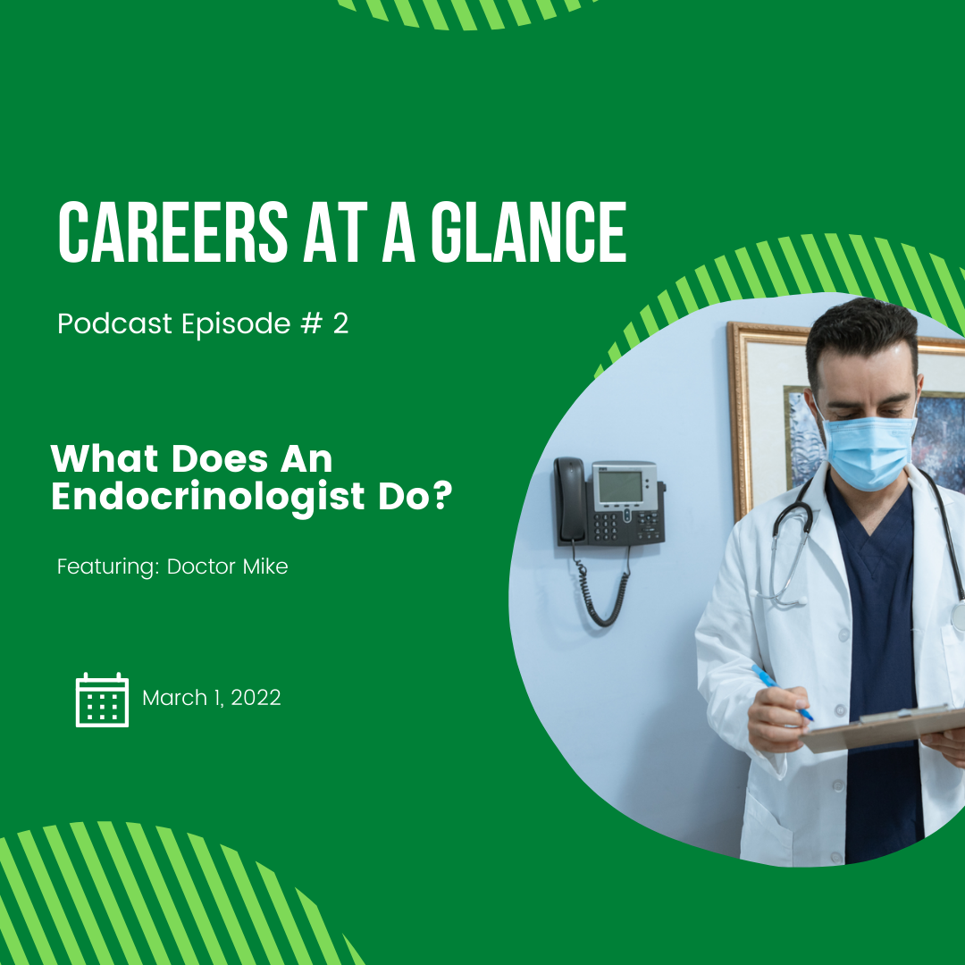 Careers At A Glance Podcast #2 – What Does An Endocrinologist Do?